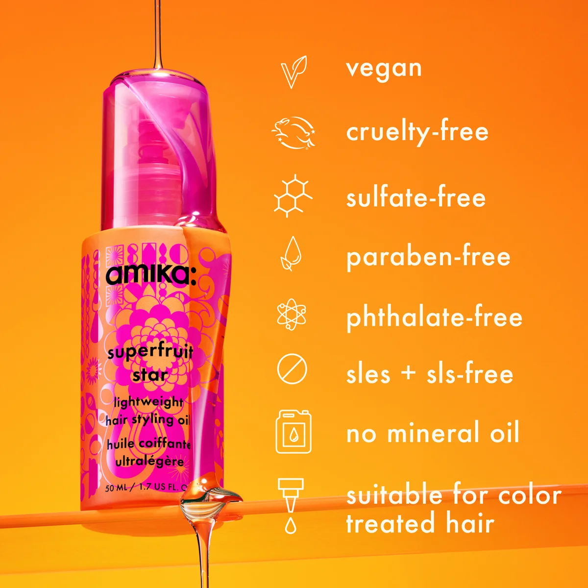 water sign hydrating hair oil vs. superfruit star lightweight hairstyling oil