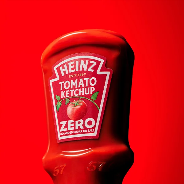 Zero means more. New Heinz Zero. With zero added sugar and more tomatoes.