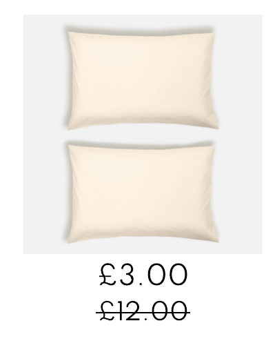 ïn home 200 Thread Count 100% Organic Cotton Pillowcase Pair - Natural