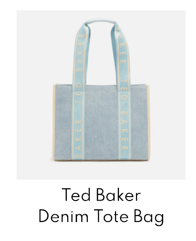 Ted Baker Jeanee Webbing Medium Denim Tote Bag