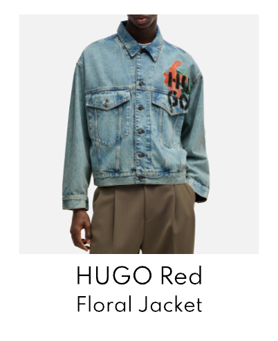 HUGO Red 097 Floral Denim Jacket