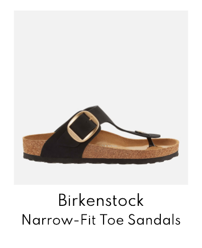 Birkenstock Women's Nubuck Narrow-Fit Leather Toe Sandals