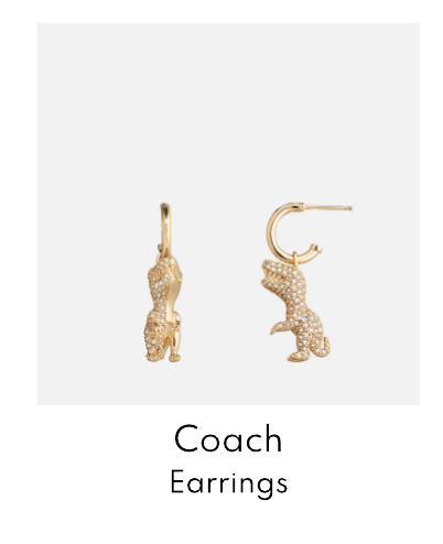 Coach Rexy Crystal and Gold-Tone Earrings
