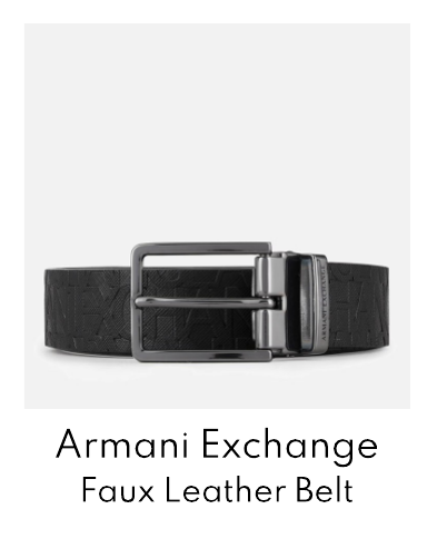 Armani Exchange Faux Leather Belt