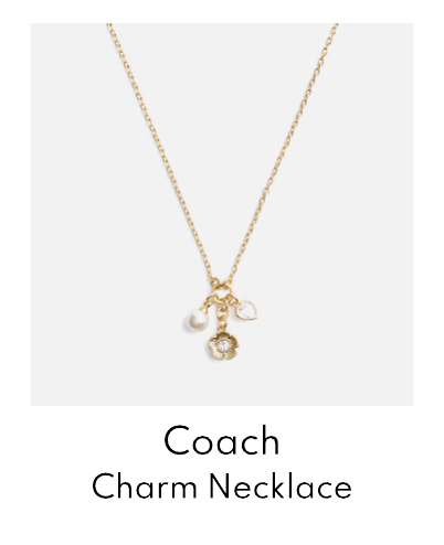 Coach Cluster Gold-Tone Charm Necklace