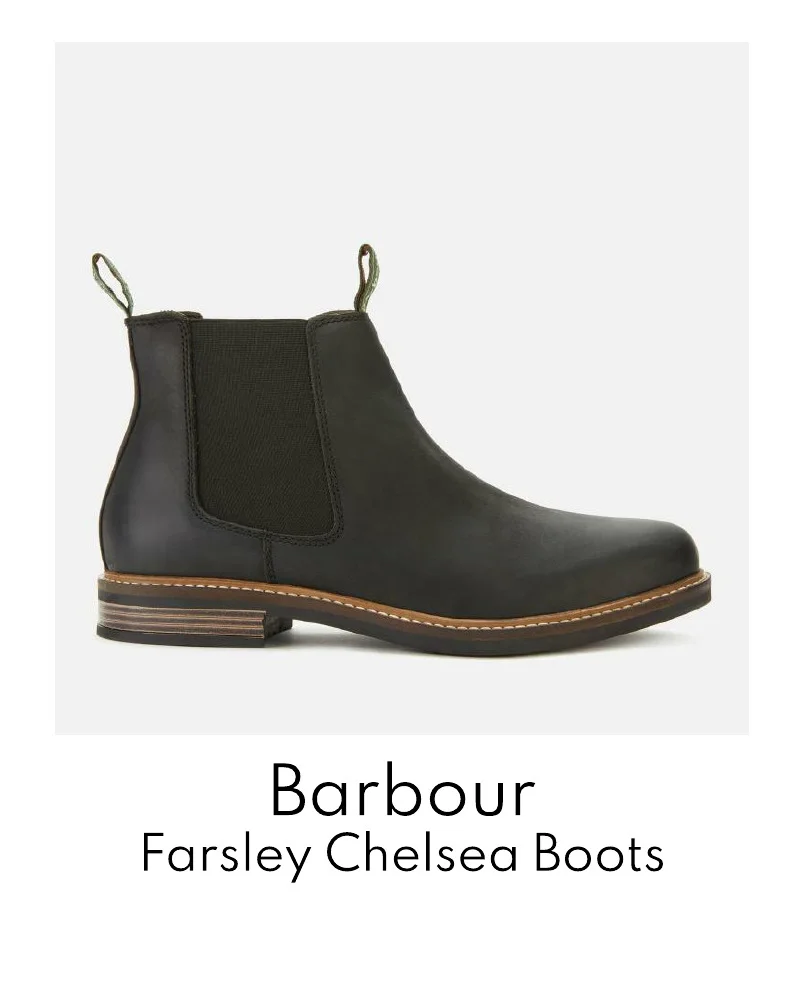 Barbour Men's Farsley Leather Chelsea Boots - Black