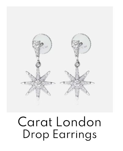 Carat London Nysa Sterling Silver Drop Earrings