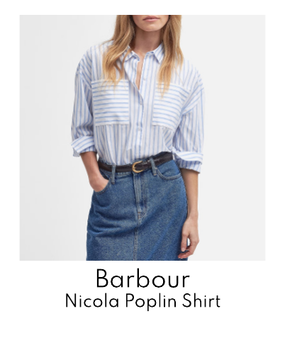 Barbour Nicola Striped Cotton-Poplin Shirt