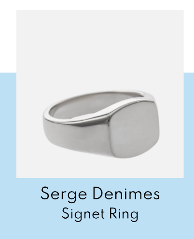 Serge Denimes Sterling Silver Signet Ring