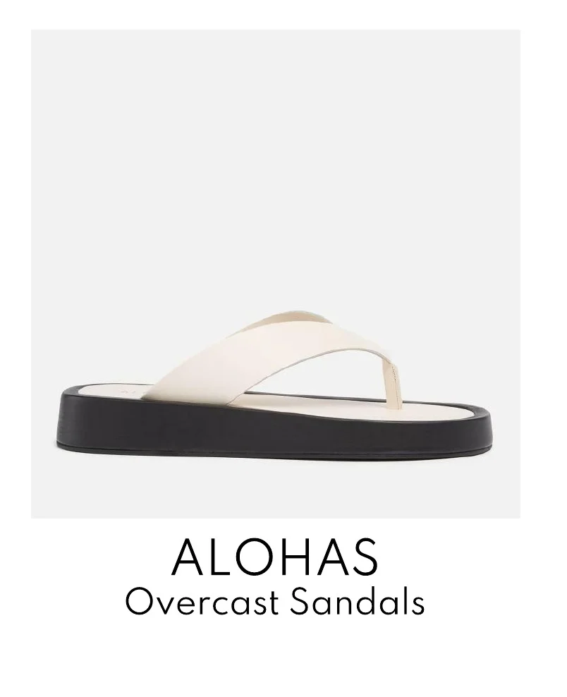 ALOHAS Women's Overcast Leather Toe Post Sandals - Ivory