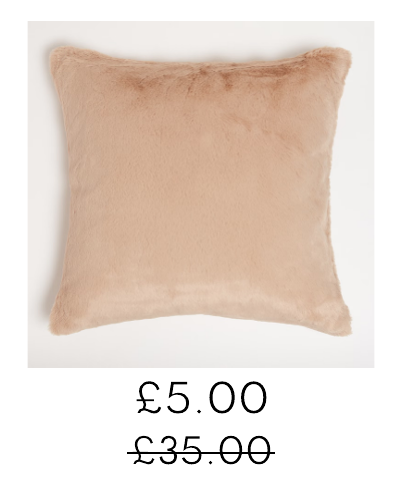 ïn home Recycled Polyester Faux Fur Cushion - Brown