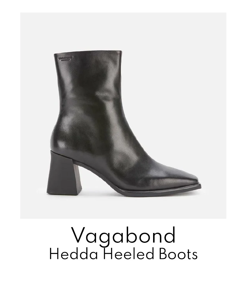 Vagabond Women's Hedda Leather Heeled Boots - Black