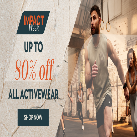 Up to 80% off activewear. Shop Now.