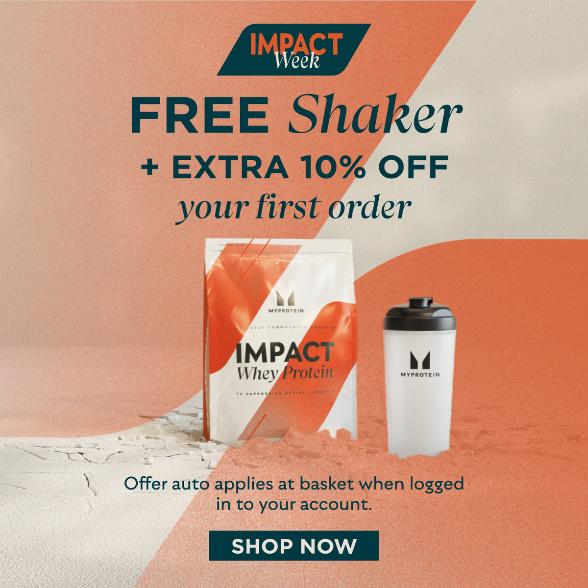 Free shaker + extra 10% off your first order