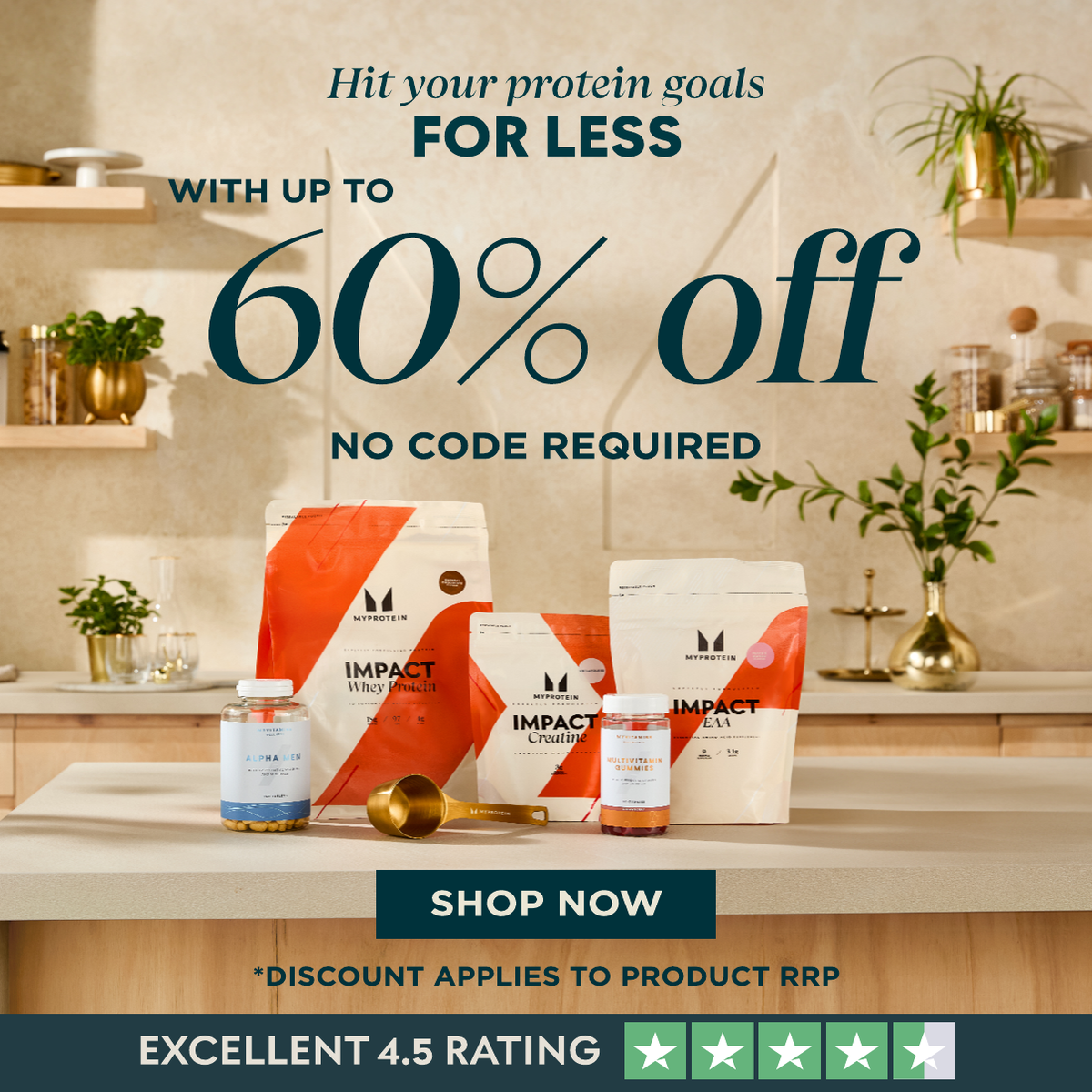Hit your protein goals for less with up to 60% off. Shop Now.