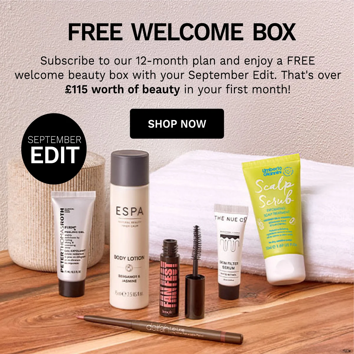 FREE WELCOME BOX