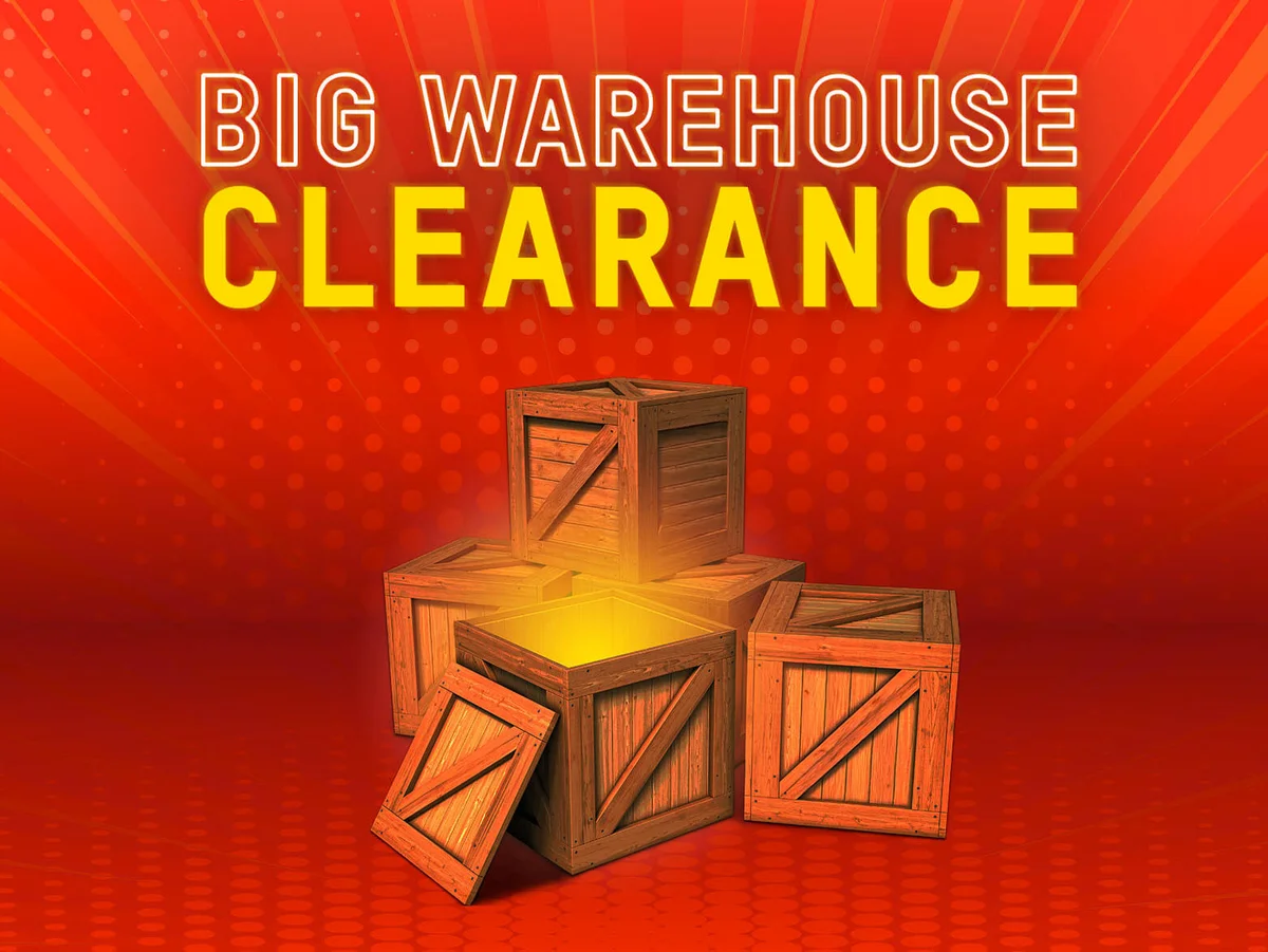 THE BIG WAREHOUSE CLEARANCE BANNERS