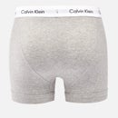 Calvin Klein Men's Cotton Stretch 3-Pack Trunks - Black/White/Grey Heather - S