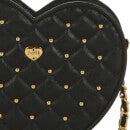 Yumi Quilted heart chain handle cross body bag 