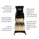men-ü Barbiere Shave Brush and Stand - Black