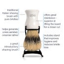 men-ü Barbiere Shaving Brush and Stand – White