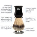 men-ü DB Premier Shave Brush med krom-stativ - Black