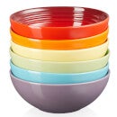 Le Creuset Stoneware Rainbow Bowls (Set of 6)