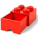 LEGO Storage 4 Knob Brick - 1 Drawer (Bright Red)