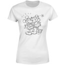 Disney Mickey Mouse Kissing Sketch Dames T-shirt - Wit