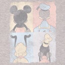 T-Shirt Disney Topolino Paperino Topolino Pluto Pippo Tiles - Grigio - Donna