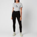 Calvin Klein Jeans Women's Core Monogram Logo Regular Fit T-Shirt - Light Grey Heather - XS