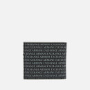 Armani Exchange Men's Bifold All Over Print Leather Wallet - Black