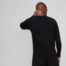Camiseta de manga larga y cuello redondo clásico Luxe para hombre de MP - Negro