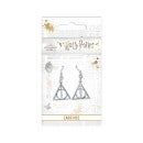 Harry Potter Deathly Hallows Drop Earrings - Silver