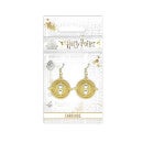 Harry Potter Fixed Time Turner Drop Earrings- Gold