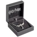 Harry Potter Flying Key Necklace Embellished with Crystals - Silver