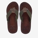Barbour Men's Toeman Beach Toe Post Sandals - Olive - UK 7