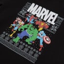 Marvel Avengers Group Kids Christmas T-Shirt - Black