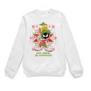 Looney Tunes Eat Drink Be Martian Christmas Sweater - White