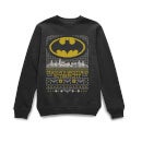 DC Comics Batman Seasons Greetings From Gotham Christmas Sweatshirt - Black