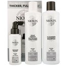 Nioxin 3D Care System System 1, 3 Part System Kit for Natural Hair With Light Thinning