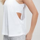Camiseta sin mangas con sisas caídas Essentials Training para mujer de MP - Blanco