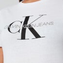 Calvin Klein Jeans Women's Monogram Logo Regular Fit T-Shirt - Bright White - XS