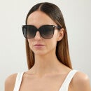 Gucci Women's Oversized Acetate Sunglasses - Black/Grey