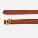 Lauren Ralph Lauren Women's Reversable 20 Skinny Belt - Lauren Tan/Dark Brown - S