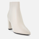 Dune Women's Otilia Leather Heeled Ankle Boots - White