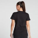 여성용 에센셜 티셔츠 - 블랙 - XS
