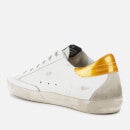 Golden Goose Women's Superstar Trainers - White Leather/Gold Pink Metallic Star - UK 8