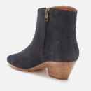 Isabel Marant Women's Dacken Suede Heeled Ankle Boots - Faded Black