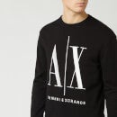Armani Exchange Men's Big Ax Crewneck Sweatshirt - Black - M